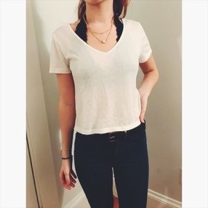 Short Sleeve V-Neck Top